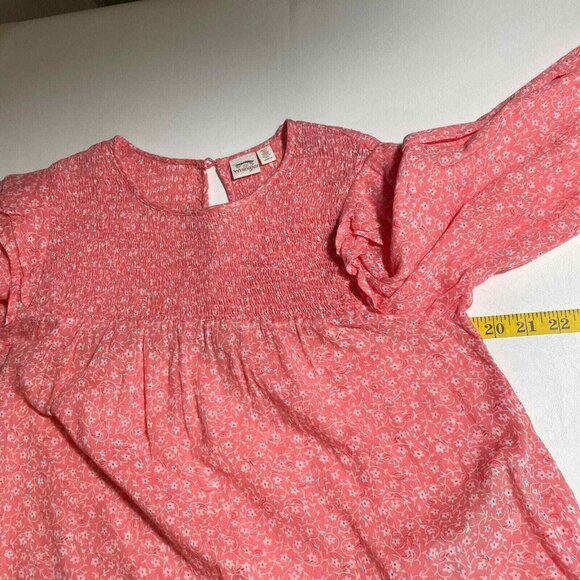 Billabong x Wrangler Carefree Top Womens Medium Floral Ruffled Smocked Prairie - Picture 13 of 14